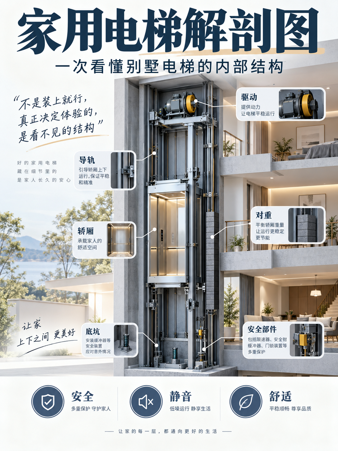 忠县家用电梯里面到底藏了什么？一张图拆给你看